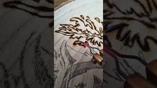 pyrography wooddesign artwork woodburning artist [upl. by Femi]