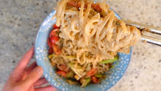 What I eat everyday as a keto vegan  Creamy sticky noodles  Keto vegan and glutenfree [upl. by Nickerson]