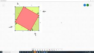 Teorema lui Pitagora  demonstratia cu ariile patratelor [upl. by Wilkie484]