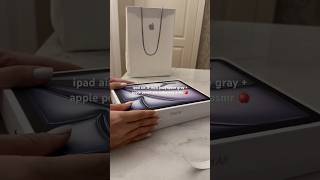 ipad air 11inch m2 space gray  apple pencil pro unboxing asmr 🍎 [upl. by Cchaddie910]