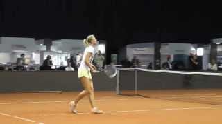 Maria Sharapova training session Part 1  Porsche Tennis Grand Prix 2013 [upl. by Sybyl919]