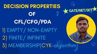 70 Decision Properties of PDA in Telugu  CFL  CFG  TOC  FLAT  ATFL Telugu [upl. by Susejedesoj]