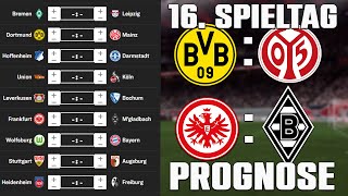 16Spieltag Bundesliga 2324 Prognose  Alle Spiele amp Tipps [upl. by Monique]