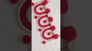 EASY WOOLEN DOOR HANGING TORAN  DIY WOOLEN TORAN MAKING  DOOR HANGING CRAFT IDEAS  DIWALI TORAN [upl. by Blane865]