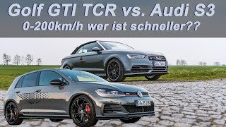 VW Golf GTI TCR vs Audi S3 Quattro 0200kmh wer ist schneller [upl. by Rahm104]