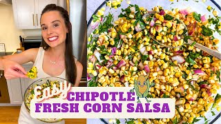 Easy Fresh Corn Salsa Recipe [upl. by Nylanaj]