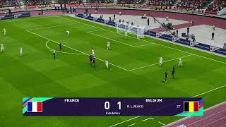 PES 2021 Gameplay  France  Belgique  Ligue des Nations 2024 [upl. by Crissie]