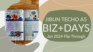 Jibun Techo A5 Slim Biz and Days Flip Through  January 2024 [upl. by Squire759]