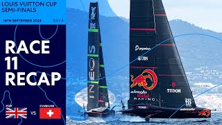 Louis Vuitton Cup SemiFinals Race 11 Recap  INEOS Britannia vs Alinghi Red Bull Racing [upl. by Enifesoj12]