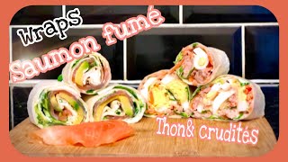 🆆🆁🅰︎🅿︎🆂 recette Saumon fumé fromage Thon œuf mayo 🌮 Healthy wraps recipes [upl. by Roderigo]