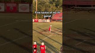 The First Tackle Of My JV Football Game shorts football tackle jv 6manfootball [upl. by Sorenson]