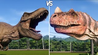 Jurassic World Evolution  TREX vs CERATOSAURUS  Gameplay PS4 HD 1080p60FPS [upl. by Eremahs576]