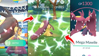 😳 Shiny Mega Mawile in Raids  Pokemon GO Raid Day [upl. by Monti817]