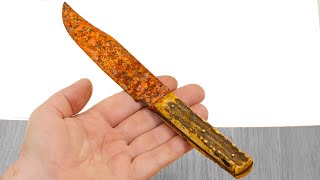 Very Rusty Bowie Knife  Antique Restored [upl. by Aiker]