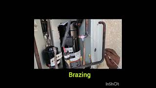 brazing copper pipe l welding copper pipe l airconditioning brazingmachine brazing shorts [upl. by Rachelle]