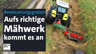 Landwirtschaft Entwässerungsgraben räumen ohne Bagger – für mehr Artenvielfalt  Abendschau  BR24 [upl. by Kloman]