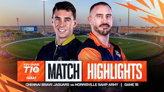 2024 Abu Dhabi T10 I Match 15 Highlights Chennai Brave Jaguars vs Morrisville Samp Army  Season 8 [upl. by Brietta]