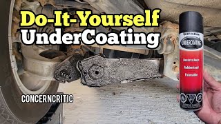 DoitYourself UnderCoating Rust Proofing Spray Paint using RustOleum [upl. by Schumer354]