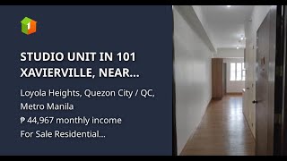 STUDIO UNIT IN 101 XAVIERVILLE NEAR ATENEO [upl. by Ybor93]