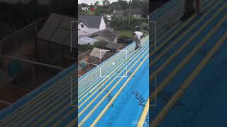 Roofing Re roof Construction Felt and battons [upl. by Annairt]