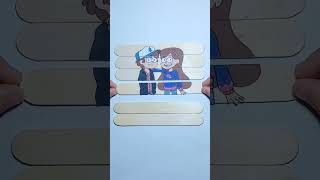 Mabel pines and dipper pines stick puzzle art gravityfalls drawing shorts [upl. by Lak]