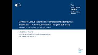 Etomidate vs Ketamine for Emergency Endotracheal Intubation A Randomized Clinical Trial EvK Trial [upl. by Liauqram]