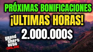 SEMANA de BONIFICACIONES GTA V ONLINE ULTIMAS HORAS  NOTICIERO GTA 5 ONLINE 20024 [upl. by Funk325]