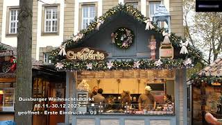 Duisburger Weihnachtsmarkt 161130122023 geöffnet  Erste Eindrücke 09 [upl. by Hselin]