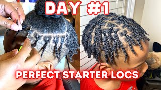 Tutorial on Perfect🔥 MEN Two strand twistStarter LocsInterlocking crochetMen short hair [upl. by Ardnal]