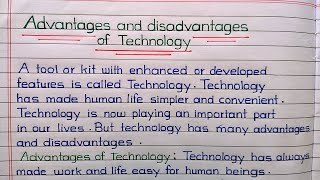 Advantages and disadvantages of Technology  20 advantages and disadvantages of technology [upl. by Iharas367]