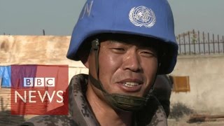 On patrol with China’s first UN peacekeepers  BBC News [upl. by Ahseikan]