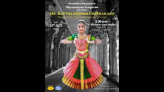 Bharathanatya Arangetram on 27102024  0330 pm IST [upl. by Lune]