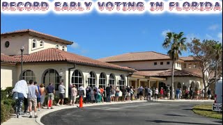 RECORD EARLY VOTING IN FLORIDA  Total 1683676 [upl. by Simmie]