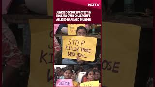 Kolkata Doctor Murder  Junior Doctors Protest in Kolkata Over Colleagues Alleged Rape and Murder [upl. by Adaven]