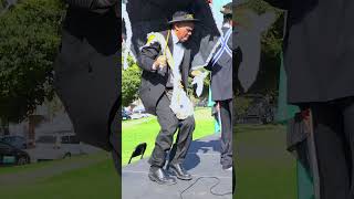 Second Line 2ndline Umbrella Dance with Traditional Brass Band in Oakland  Twilight Brass Band [upl. by Sanborne]