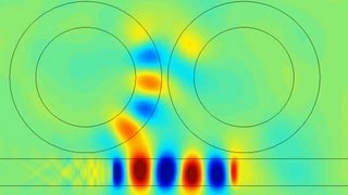 Optical Ring Resonator FDTD Animation Waveguide [upl. by Shandeigh]