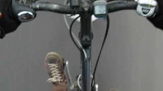 Ebike with Cyclone 500W motor kit and NuVinci variator in action  42kmh on flat [upl. by Flosi]