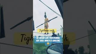 Famous Tightrope walk funambulista shorts viralvideo trending [upl. by Eniamreg584]