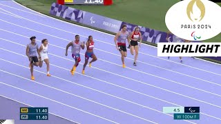 Para Athletics Womens 100m T12 Highlights 2024  Omara Yunilo Win Gold Paralympic Game 2024 [upl. by Noyk]