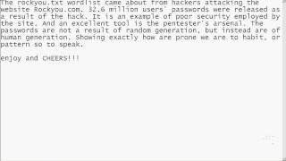 WIFI Hacking rockyoutxt Wordlist Downloadlink [upl. by Nwahsuq]