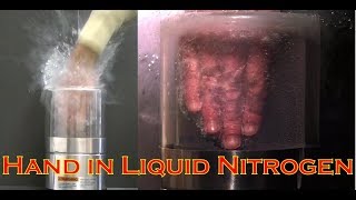 Slow Motion Hand in Liquid Nitrogen [upl. by Akimal]