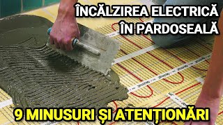 Dezavantajele incalzirii electrice in pardoseala cu cablu si covoraj electric [upl. by Noitna]