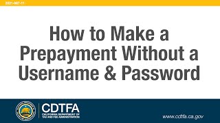 How to Make a Prepayment Without a Username and Password [upl. by Anderson]