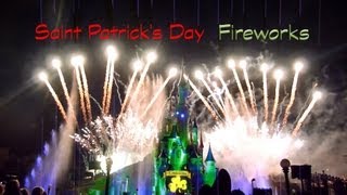 Saint Patricks Day Fireworks 2013  Disneyland Paris [upl. by Soni]