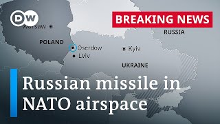 NATO member Poland says Russian missile violated its airspace  DW News [upl. by Vinaya442]