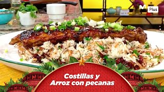 Recetas Costillas y arroz con pecanas  Ximena en Casa ​ [upl. by Dennard]