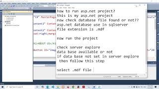 how to run asp net project in visual studio  aspnet project [upl. by Ahtenak]