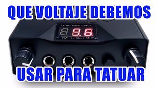 ¿Que Voltaje Debemos Usar Para Tatuar Linea Sombra o Color  tattoo [upl. by Teews]