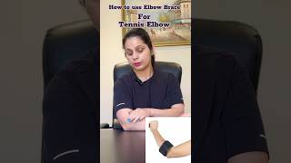 How to use Elbow Brace for Tennis Elbow ytshorts elbowbrace tenniselbow physiotherapy braces [upl. by Ahsihat]