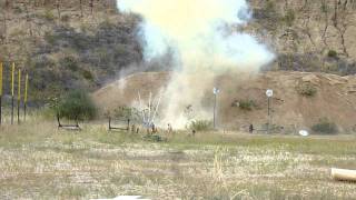 FN FiveSeveN 57 pistol igniting Tannerite [upl. by Eneres]